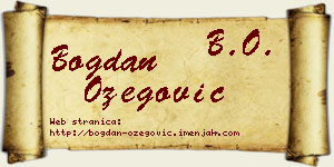 Bogdan Ožegović vizit kartica